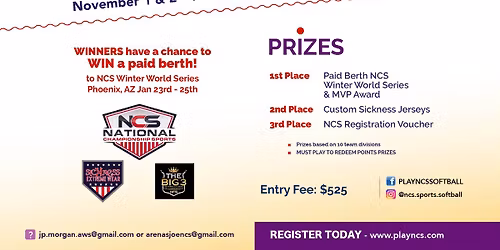 NCS SENIORS - LAST CHANCE FOR POINTS - NIT CHAMPIONSHIP