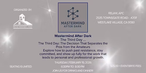Mastermind After Dark - The Third Day ...