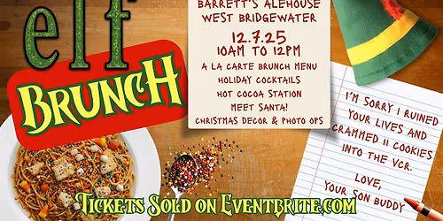 Elf Brunch at Barrett\u2019s Alehouse West Bridgewater!