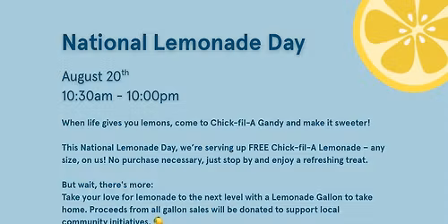 National Lemonade Day with Chick-fil-A