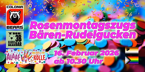 Rosenmontagszugs B\u00e4ren-Rudelgucken 2026 \/ Carnival Monday Parade Bear Pack Watching 2026