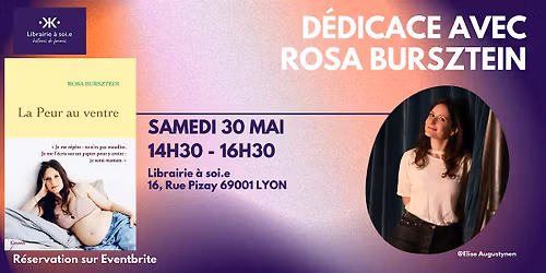D\u00e9dicace avec Rosa Bursztein pour "La peur au ventre"