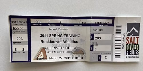 Spring Training - Colorado Rockies at Athletics at Hohokam Stadium