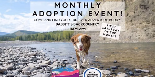 Babbitt's Backcountry Outfitters Monthly Adoption Event