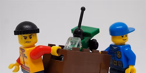 Lego hunt and build-a-story morning