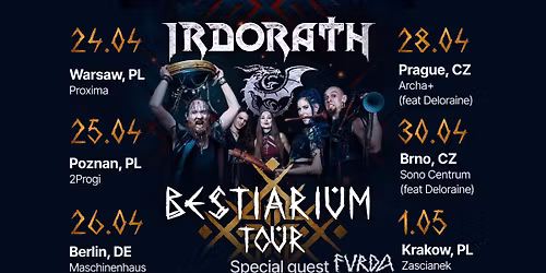 Irdorath Bestiarium Tour - Krakow, Special Guest - Furda