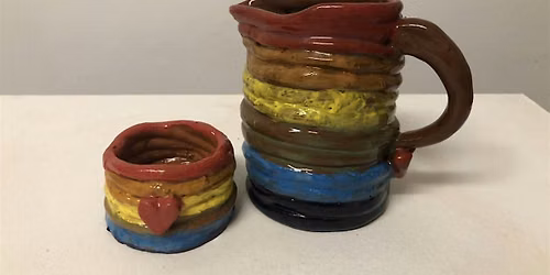 Glazing session for pots  made at Glasgow Doors Open Weekend 11am - 4pm