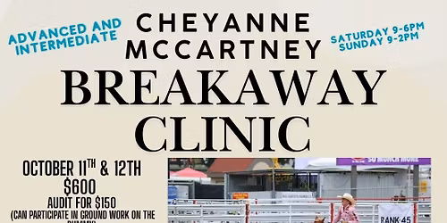 Cheyanne McCartney Breakaway Clinic