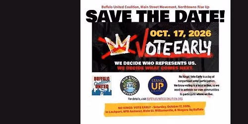 No Kings Vote Early - Williamsville 