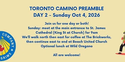 Toronto Camino Preamble - Day 2