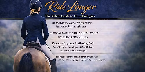 Ride Longer: The Rider's Guide to Orthobiologics