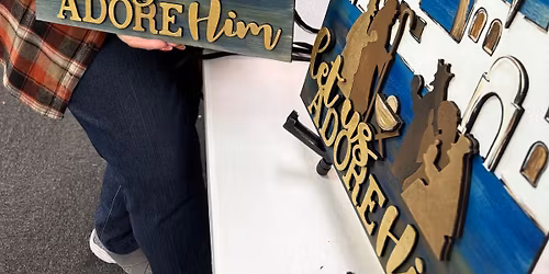 Let us adore him, door hanger workshop