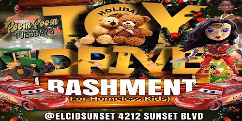 PooM pOOm TUESDAY HOLIDAY TOY DRIVE FOR ABUSED KIDS