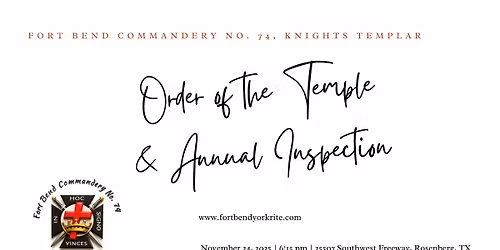 Order of the Temple and Annual Inspection