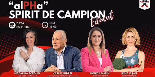 alPHa Spirit de Campion Educat edi\u021bia a II-a \u2013 Educa\u021bie prin sport