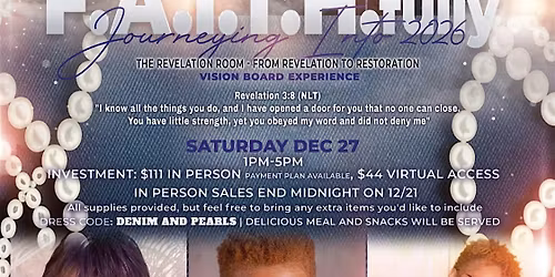 F.A.I.T.H.fully Journeying Into 2026 - The Revelation Room