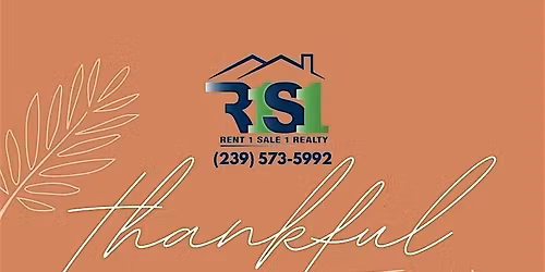 Rent 1 Sale 1 Realty  Thanksgiving Customer Appreciation  at Lakes Park