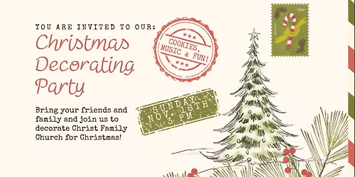 Church Family Christmas Decorating Party