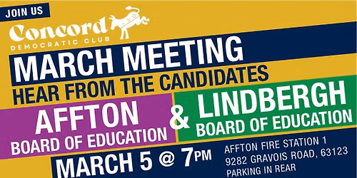 MARCH 5 MEETING: HEAR FORM THE CANDIDATES - Affton & Lindbergh Board of Education