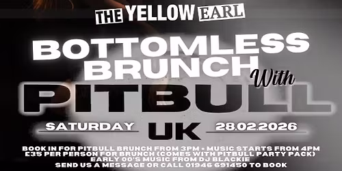 Pitbull themed Bottomless Brunch