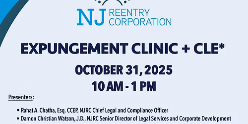 Elizabeth Expungement Seminar + Clinics