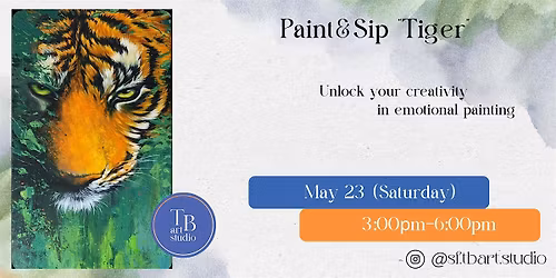 Acrylic Sip&Paint Workshop - Tiger