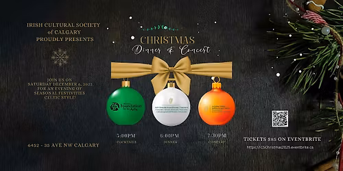 Irish Cultural Society Christmas Dinner & Concert 2025