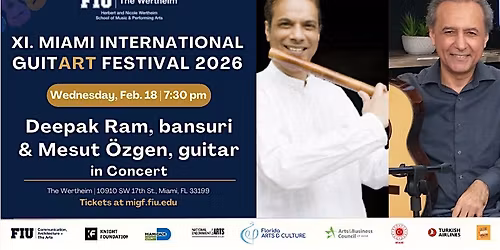 MIGF 2026 GuitART Festival: Deepak Ram, bansuri & Mesut Ozgen, guitar