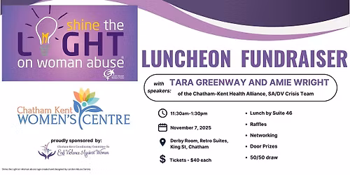 2nd Annual Shine the Light on Woman Abuse Event