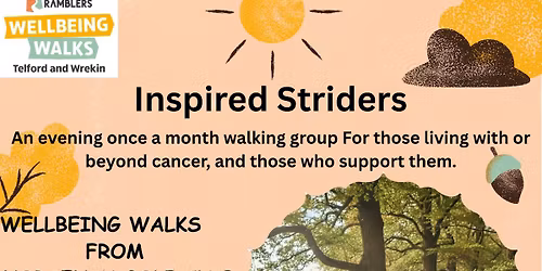 Evening walk for those living with and beyond cancer and those who care for them