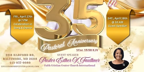 35th Pastoral Anniversary 