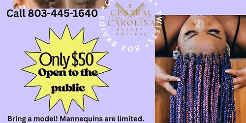 2-Hr. Intro Braiding Class-Open to Public