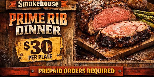 Prime Rib Dinner June 6