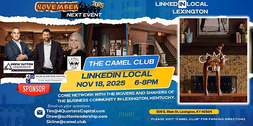 LinkedIn Live Lexington: Mission 013: The Camel Club