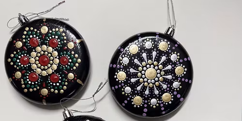 Mandala Christmas Ornaments with Beth Goulet at Moonstone Art Studio