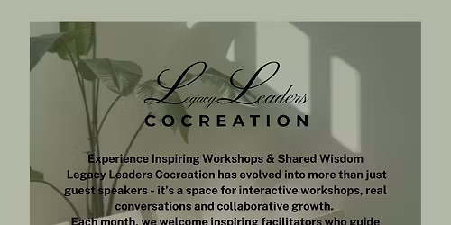Legacy Leaders Cocreation | July 2026