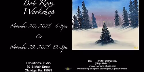 Happy Little Christmas - November 20, 2025 - Bob Ross Workshop