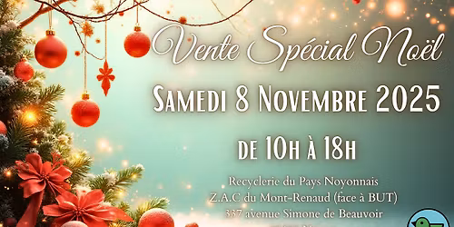 Vente Sp\u00e9cial No\u00ebl \u00e0 la Recyclerie du Pays Noyonnais