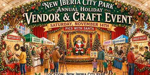 New Iberia City Park Annual Holiday Vendor and Craft Event