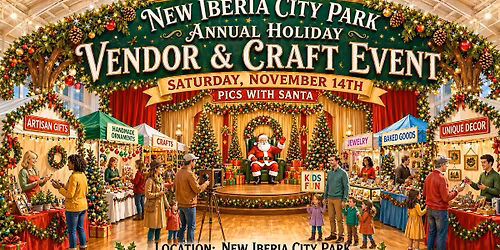 New Iberia City Park Annual Holiday Vendor and Craft Event