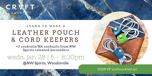 Craft Cocktail - Leather Pouch & Cord Keepers