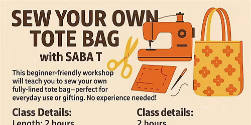 Sew Your Own Tote Bag In DC: 2-Hour Hands-On Sewing Workshop