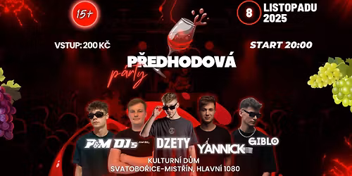 \u2605 P\u0158EDHODOV\u00c1 PARTY \u2605 SVATOBO\u0158ICE-MIST\u0158\u00cdN