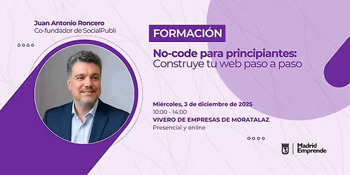 Formaci\u00f3n gratis en Madrid | No-code para principiantes: construye tu web