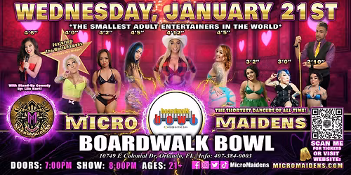Orlando, FL - Micro Maidens Dwarf Dancers @ Boardwalk Bowl