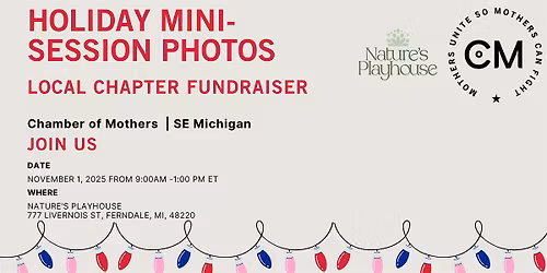 Holiday Photo Mini Session Fundraising Event - CoM SE MI Chapter