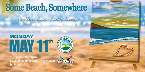 Some Beach, Somewhere Painting Night at St. John Community Center