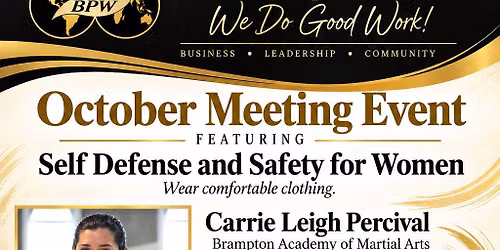 Dinner & Speaker Series: Self Defense and Safety for Women