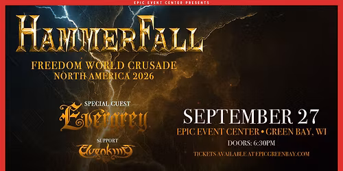 HAMMERFALL tour with special guests EVERGREY and ELVENKING