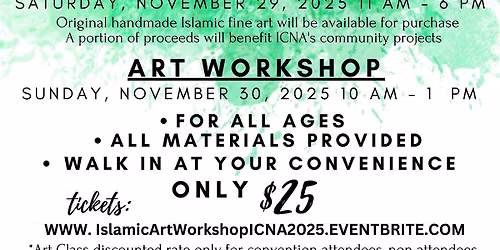 Islamic Art Workshop with Artist Hina Chaudhry, ICNA